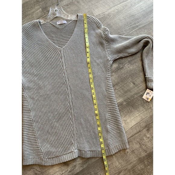 NWT $70 Charter Club Womens Gray Ribbed Long Sleeve V Neck Sweater Size Medium - Picture 10 of 12